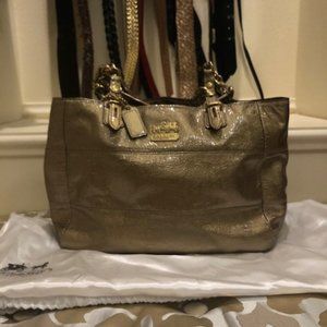 Gold Coach Shoulder Bag
